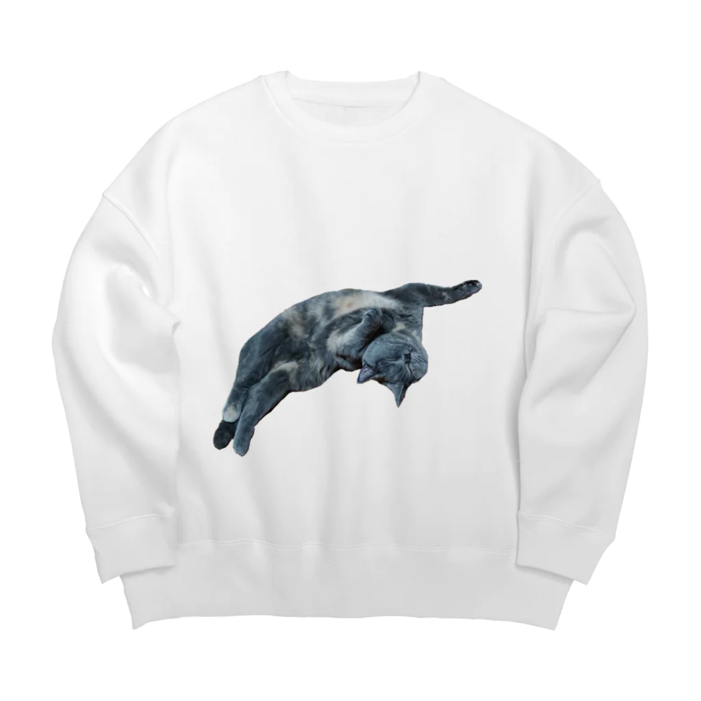 とうふ猫の猫ごろんにゃ Big Crew Neck Sweatshirt