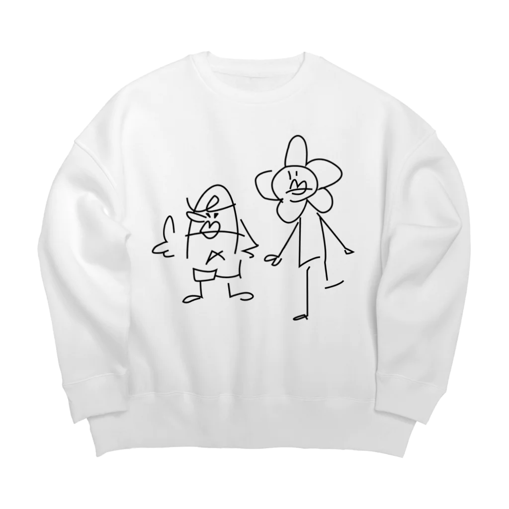 東海道中膝栗毛のゆび刑事とはなのようせい Big Crew Neck Sweatshirt