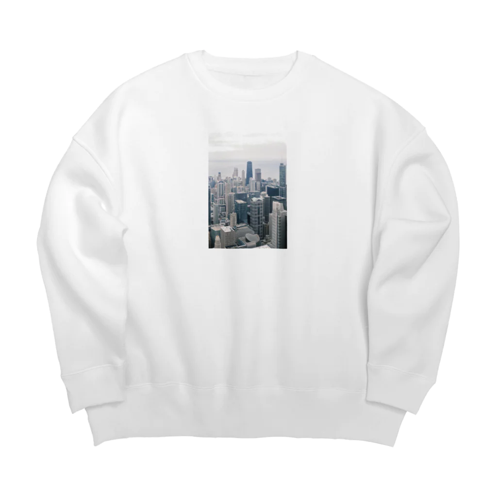 風景写真のシカゴ 風景 Big Crew Neck Sweatshirt