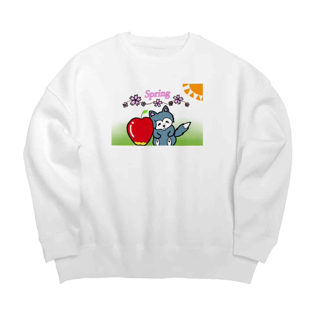 OYUMARU's Storeのいい夢見てるかな？ Big Crew Neck Sweatshirt