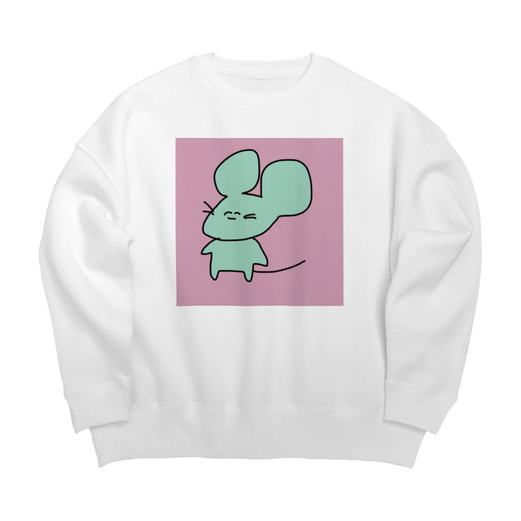 おちおちおの新年ネズミ Big Crew Neck Sweatshirt