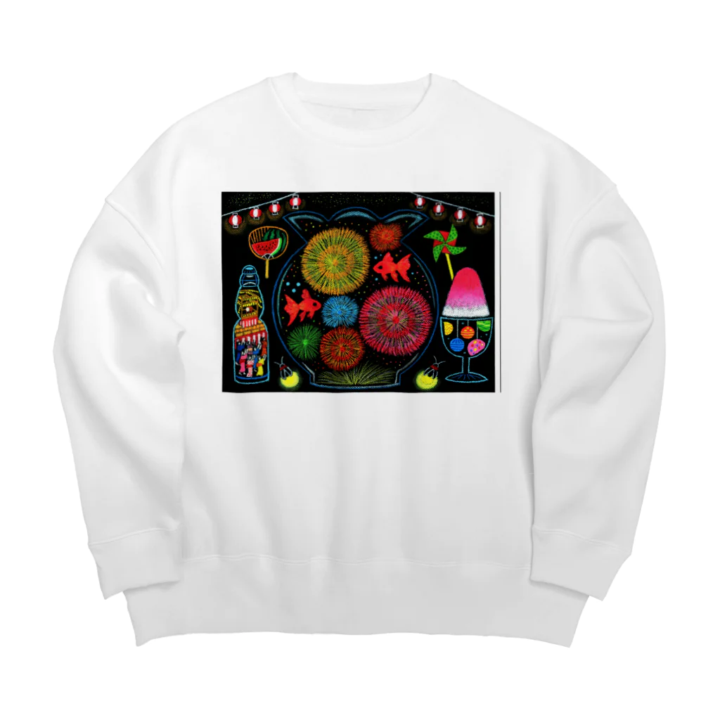 tamtamlandのずっと忘れない夏祭り Big Crew Neck Sweatshirt