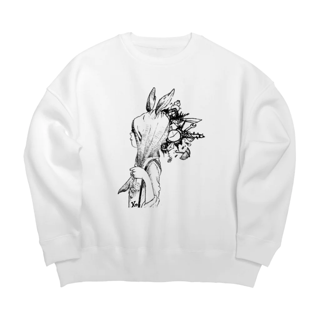 三差恭介の画力 Big Crew Neck Sweatshirt