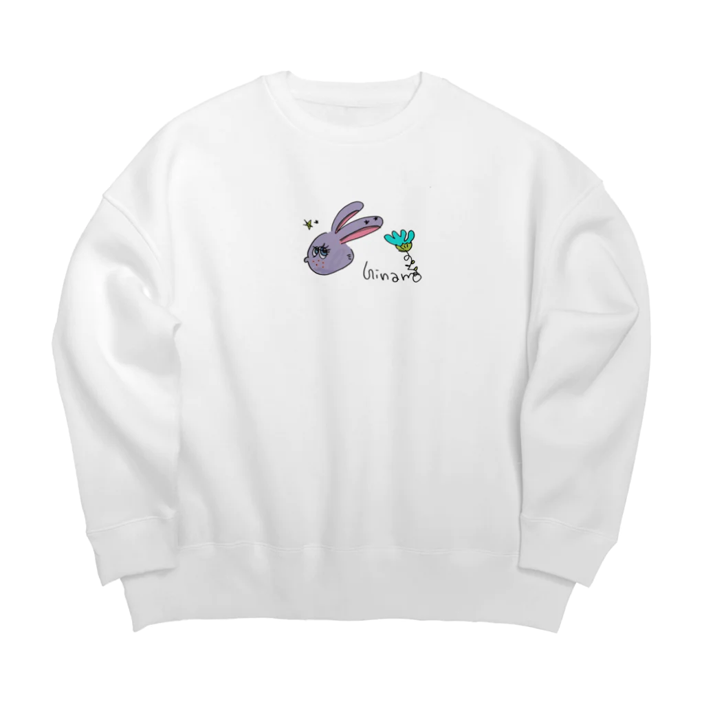 DoudouBearのひなうさちゃん Big Crew Neck Sweatshirt