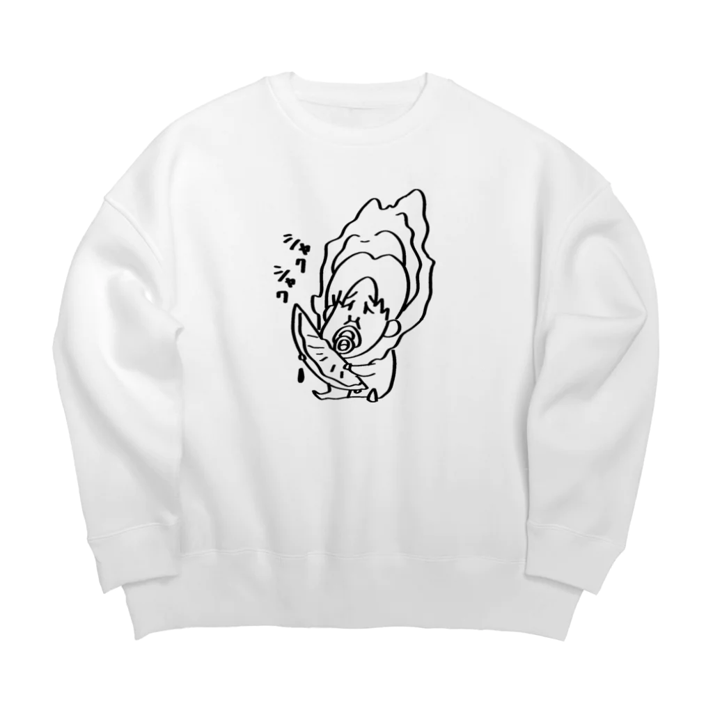 kawajitomoyoのカキの子ちやちゃん レモン Big Crew Neck Sweatshirt