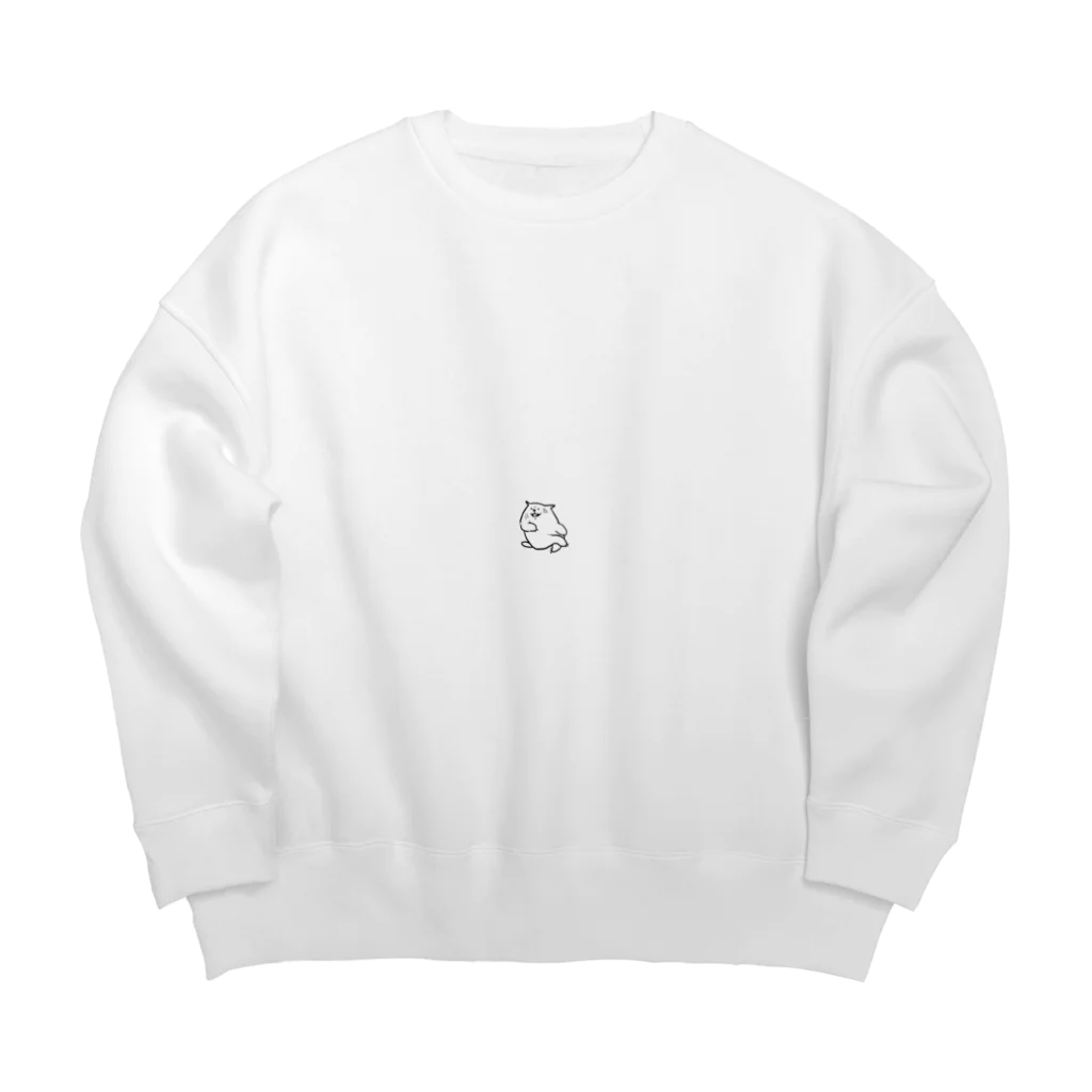 dim shopの余白にブチギレげっ歯類(黒) Big Crew Neck Sweatshirt