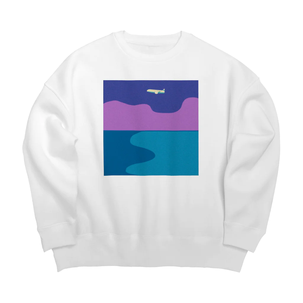 エビフライ屋さんのNight flight Big Crew Neck Sweatshirt