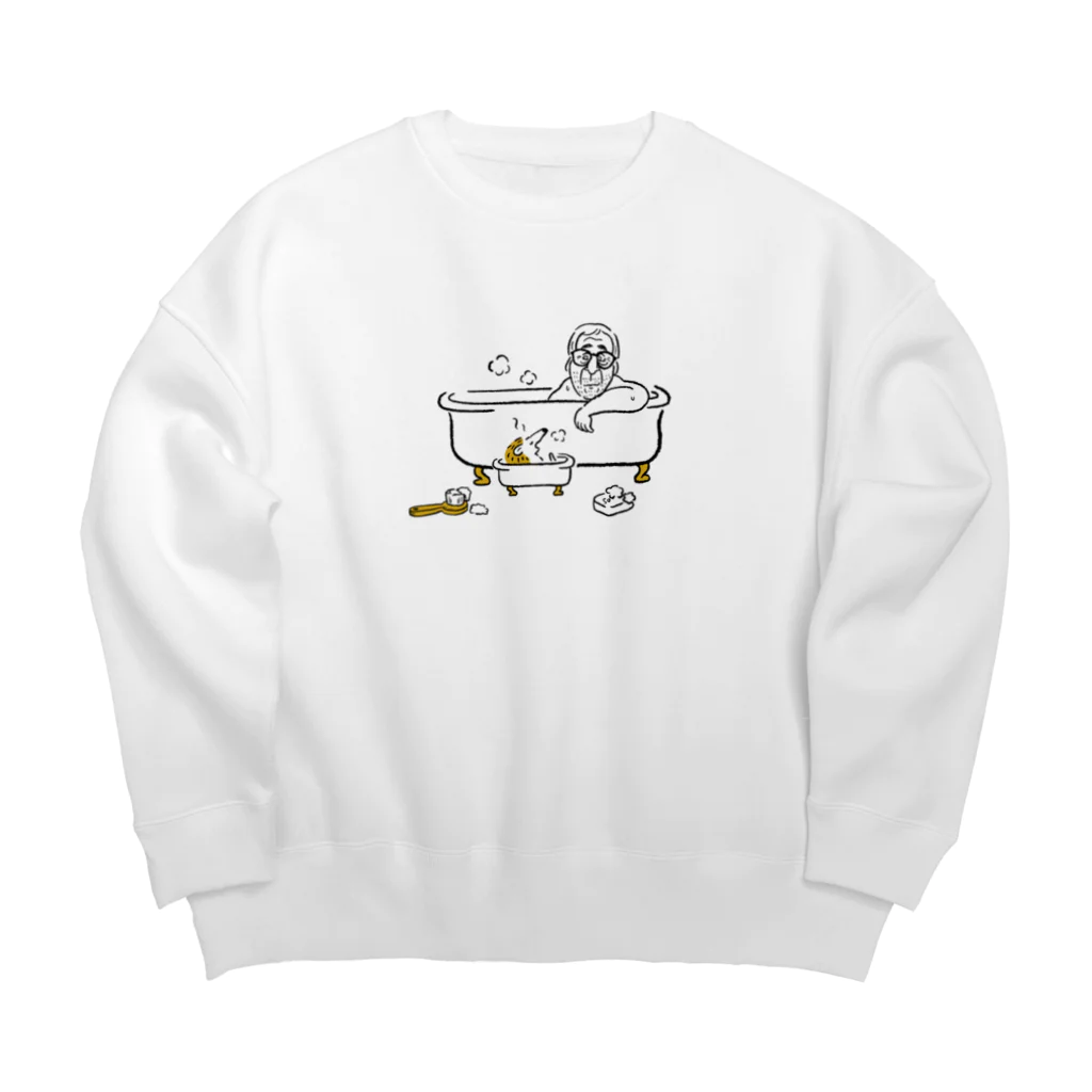 senna009のOldman in the bath Big Crew Neck Sweatshirt