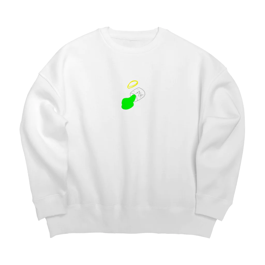 疲労ちゃおちゃんの天に召されるお茶 Big Crew Neck Sweatshirt