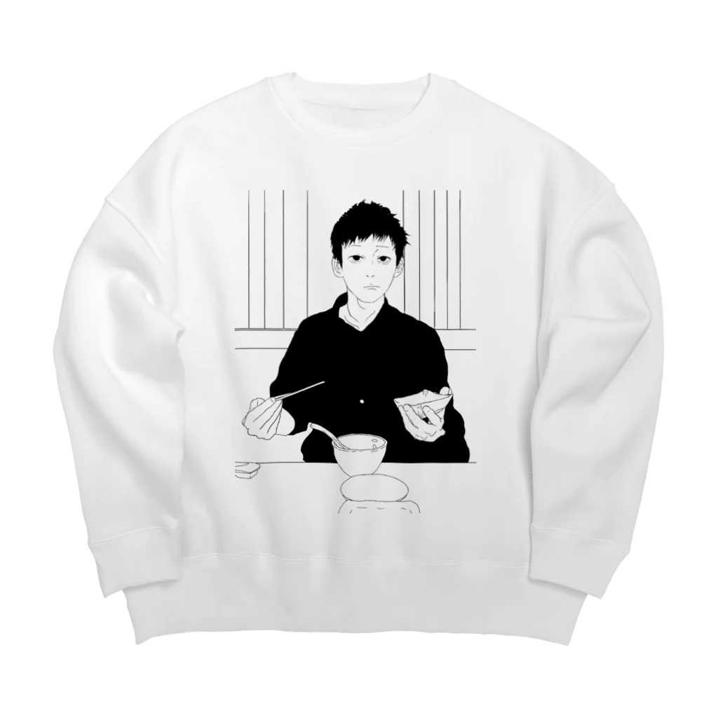 kotonoのご飯を食べる人 Big Crew Neck Sweatshirt