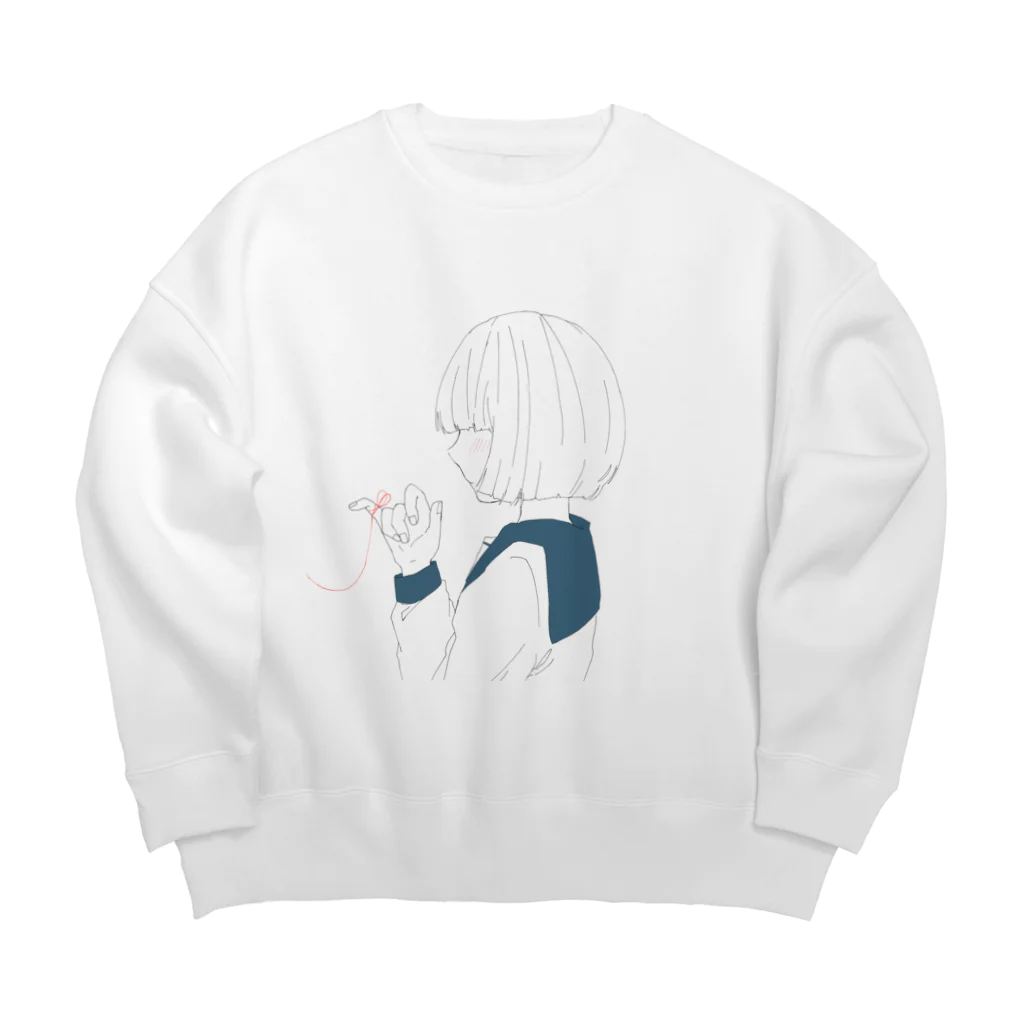 ウィスタリアの運命の赤い糸 Big Crew Neck Sweatshirt