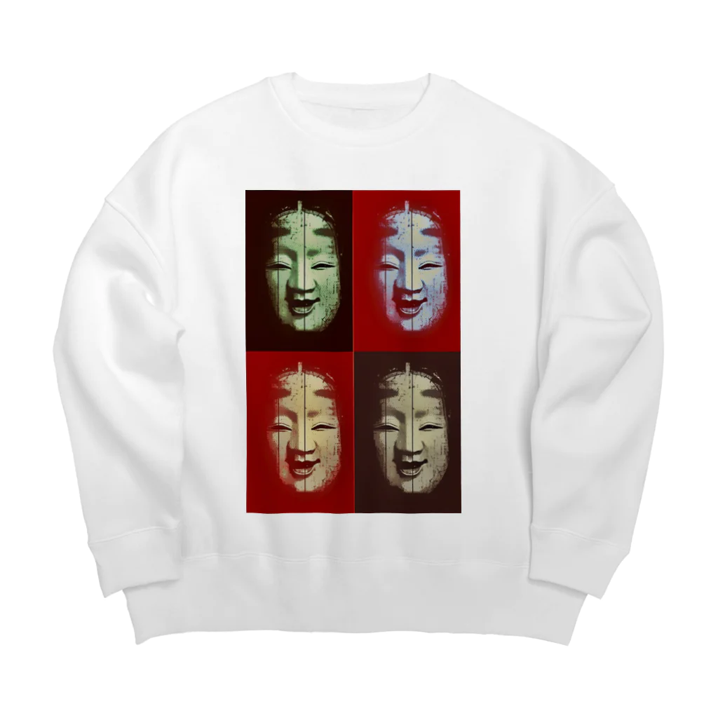 tubaki_666の能面ロック Big Crew Neck Sweatshirt