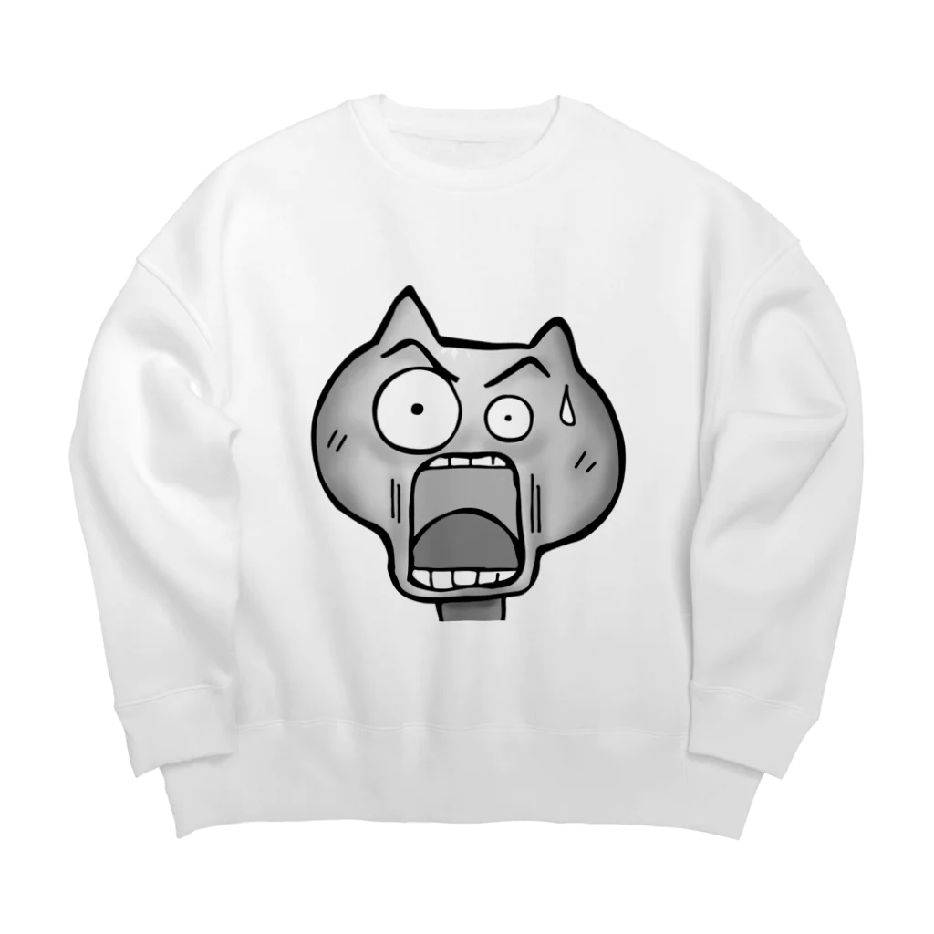 takopon_LINEの表情リアルねこ Big Crew Neck Sweatshirt