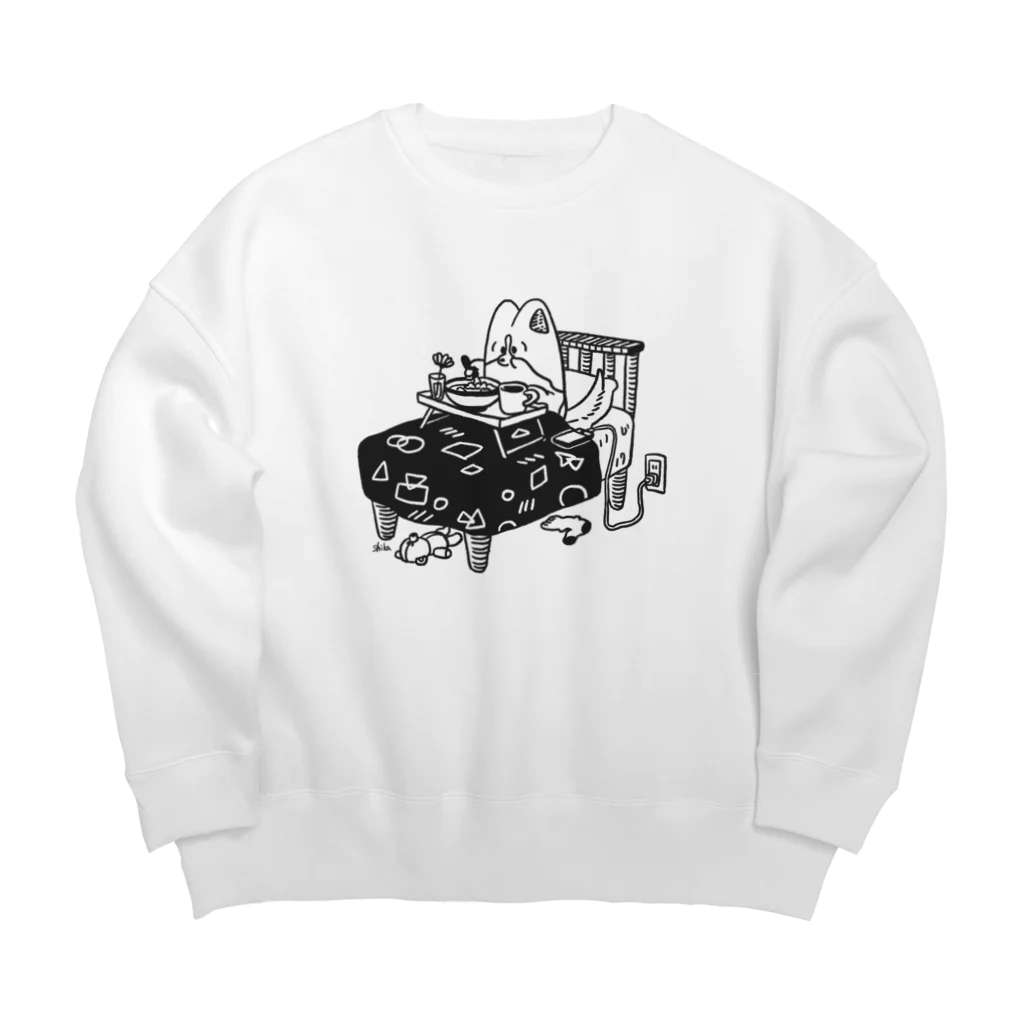 シカトコの朝食コーギー Big Crew Neck Sweatshirt