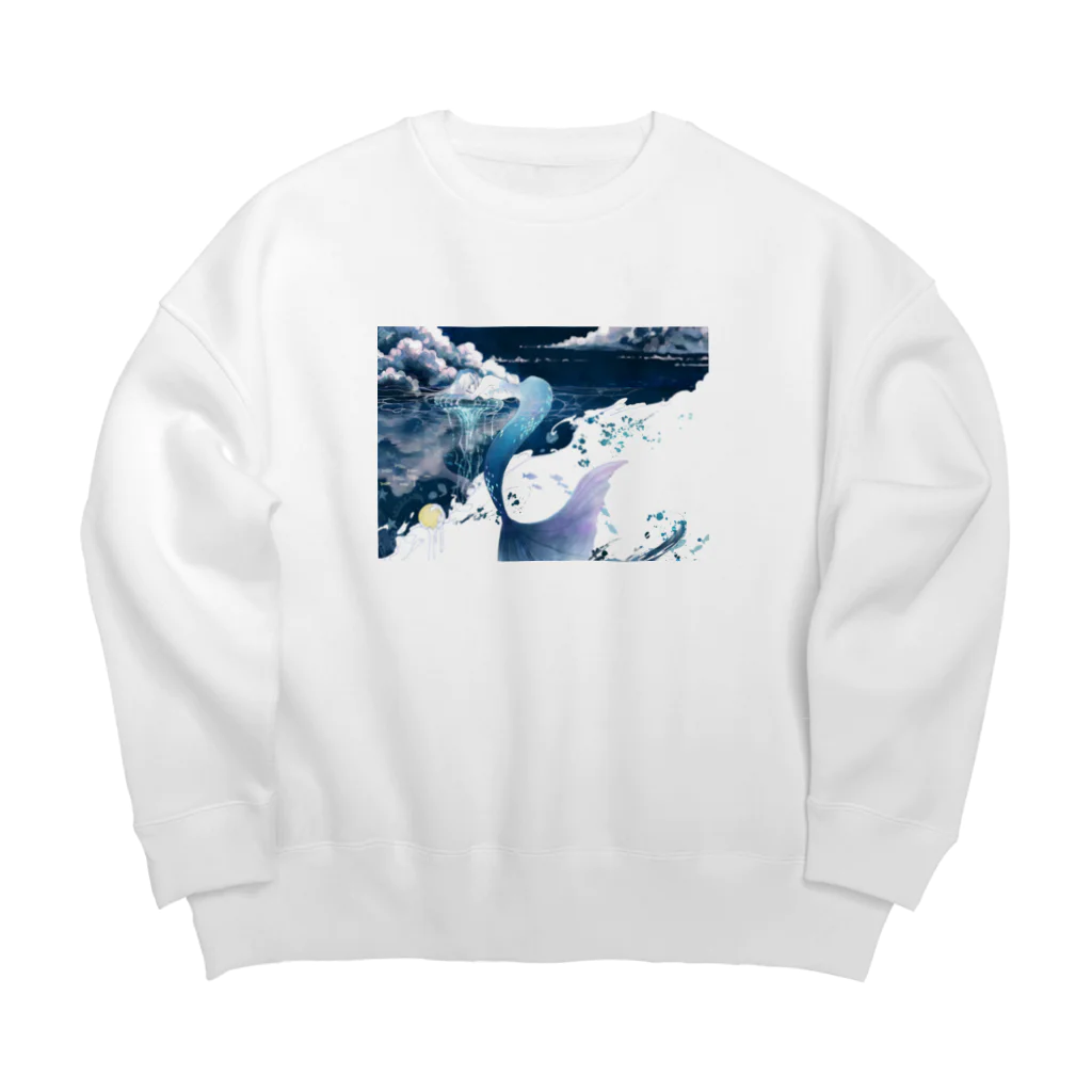 つみれの人魚 Big Crew Neck Sweatshirt