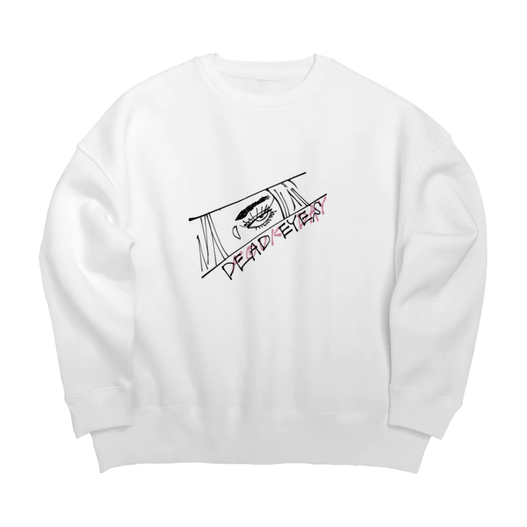 Akate_4の死んだ目の子 Big Crew Neck Sweatshirt