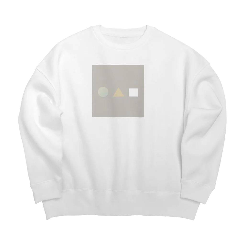 :)ヒラオカのわーくしょっぷのまる・さんかく・しかく Big Crew Neck Sweatshirt