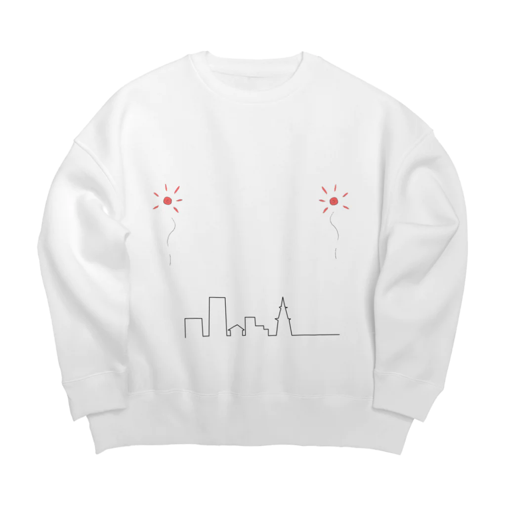 中村ジョニーロの花火 fake. 乳首　  Big Crew Neck Sweatshirt