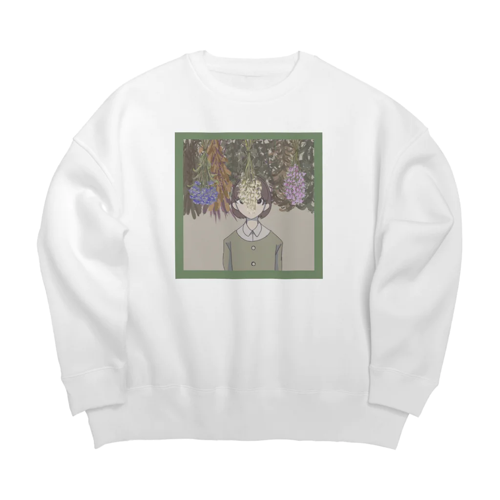 temariのドライフラワーガール Big Crew Neck Sweatshirt