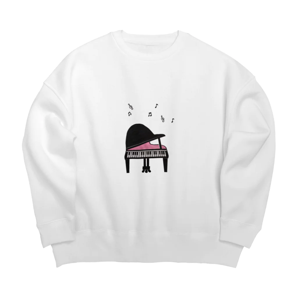 ル.ボヌールのグランドピアノ Big Crew Neck Sweatshirt