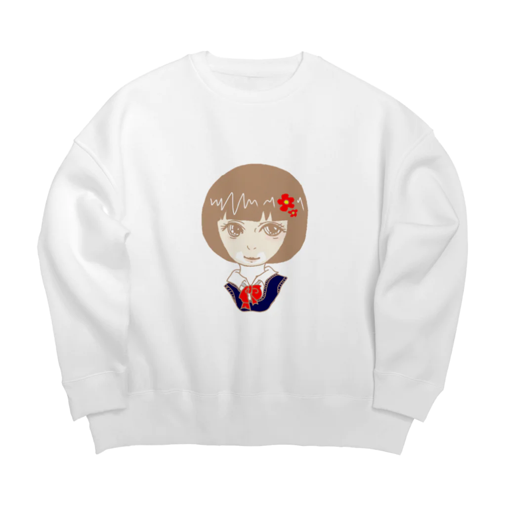 きぶん屋の可愛いあの娘 Big Crew Neck Sweatshirt