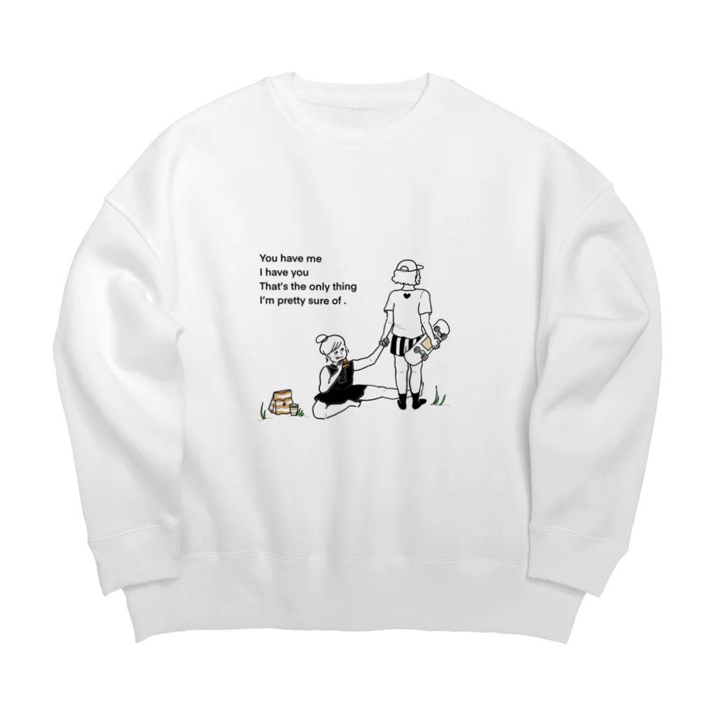 Love myselfのYou have me , I have you . Big Crew Neck Sweatshirt