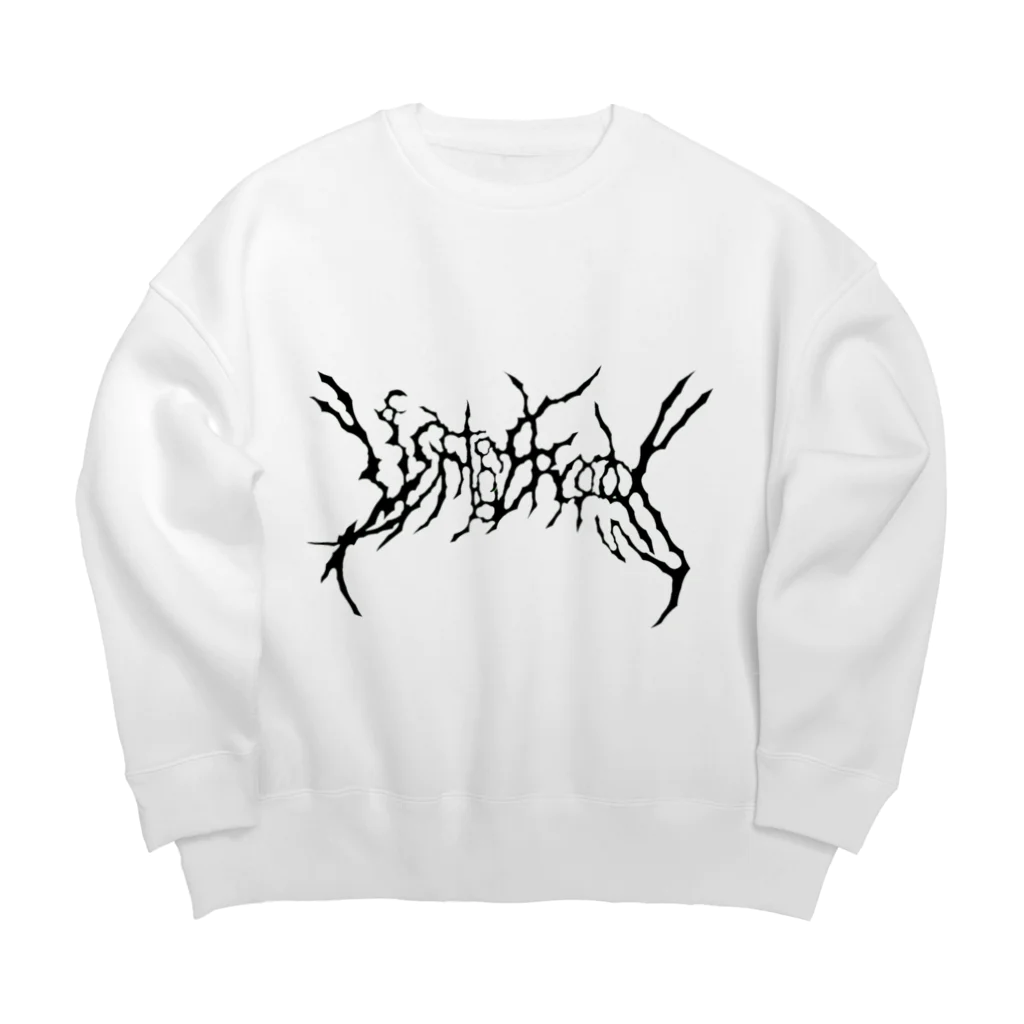 Hachijuhachiのlight and shadow メタルロゴ　ブラック Big Crew Neck Sweatshirt