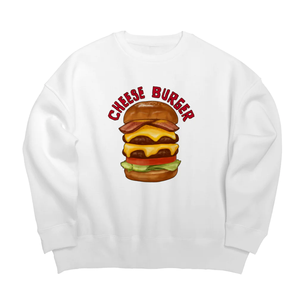 すとろべりーガムFactoryのチーズバーガー Big Crew Neck Sweatshirt