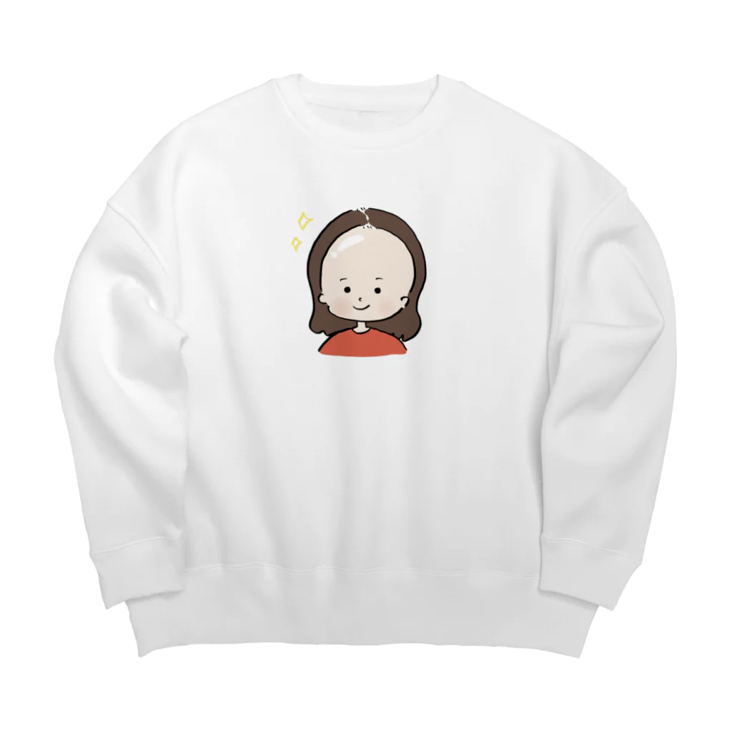 おで子、前を向け！/おで子ヒカル👨🏻‍🦲のおでこヒカルちゃん　ピカピカモード Big Crew Neck Sweatshirt