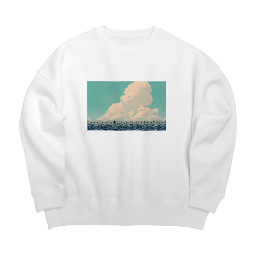 もりまちこの八月は君の匂いがする Big Crew Neck Sweatshirt