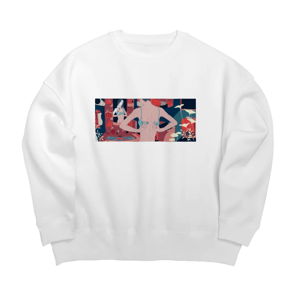 もりまちこの私をころさないで Big Crew Neck Sweatshirt