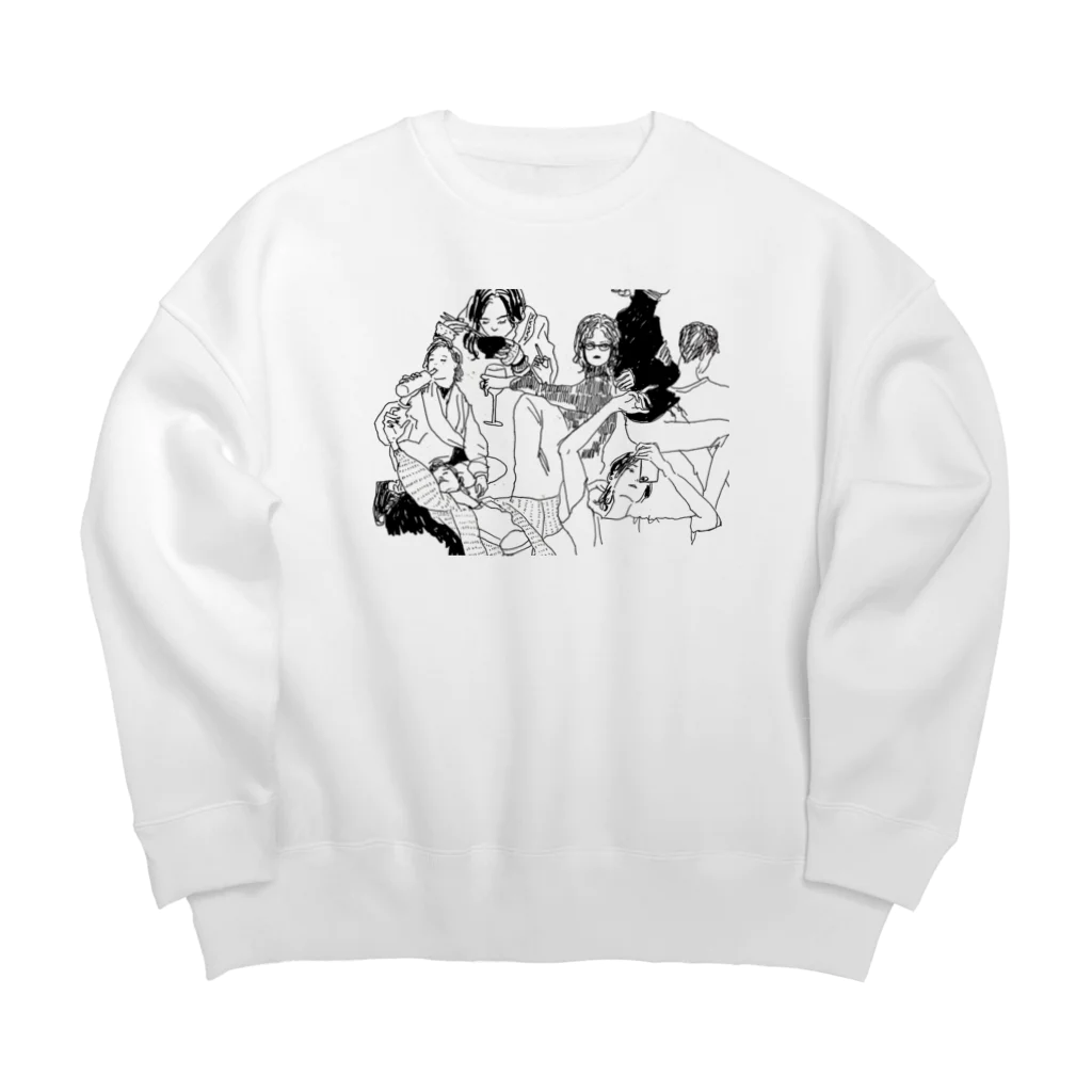 chanmaのきままなひと Big Crew Neck Sweatshirt