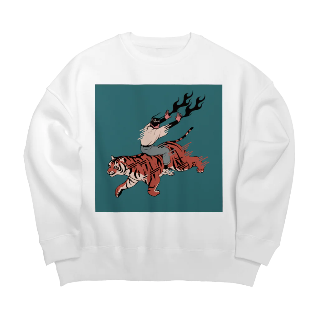 ぱいせんのストロングタイガー Big Crew Neck Sweatshirt