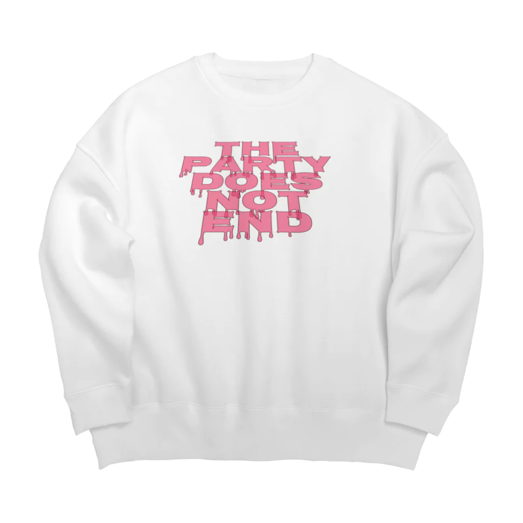 THE PARTY DOES NOT ENDのただれロゴ Big Crew Neck Sweatshirt
