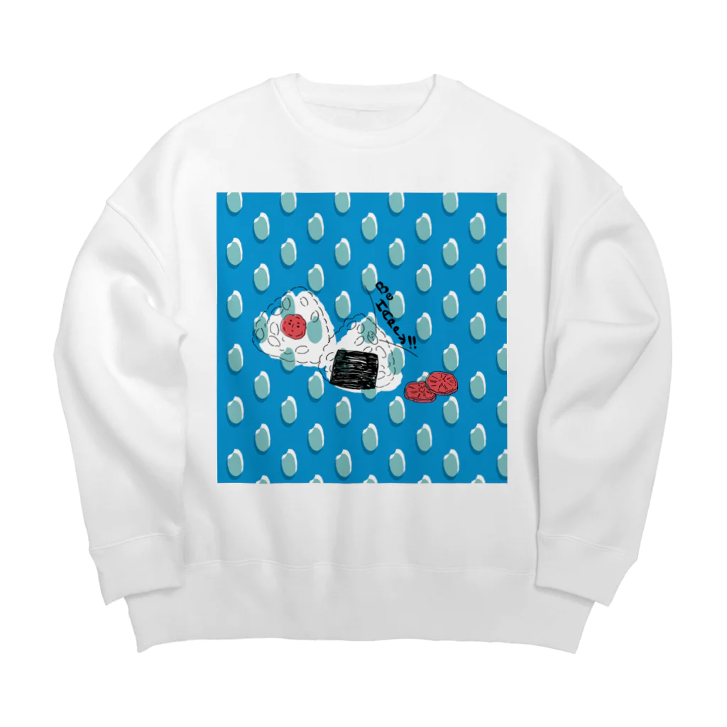 OKAMEのおにぎり　お米ドット Big Crew Neck Sweatshirt