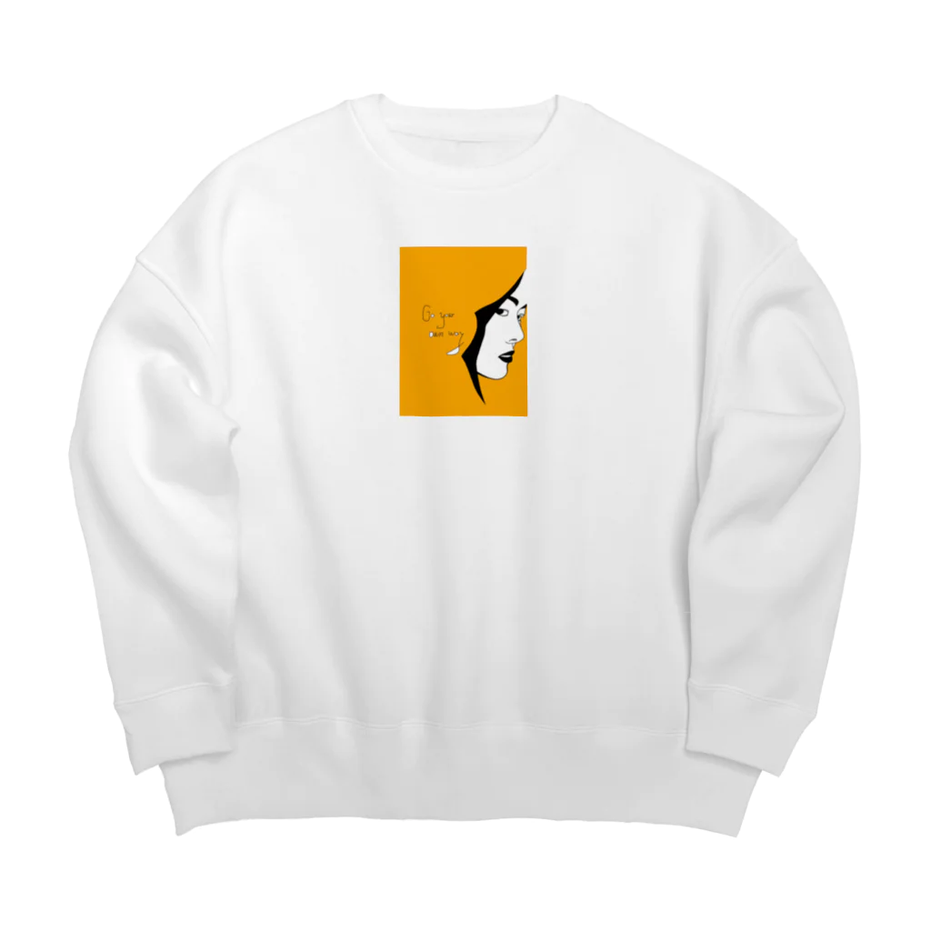 あみめのサーカスのGo  your own way《オレンジ》 Big Crew Neck Sweatshirt