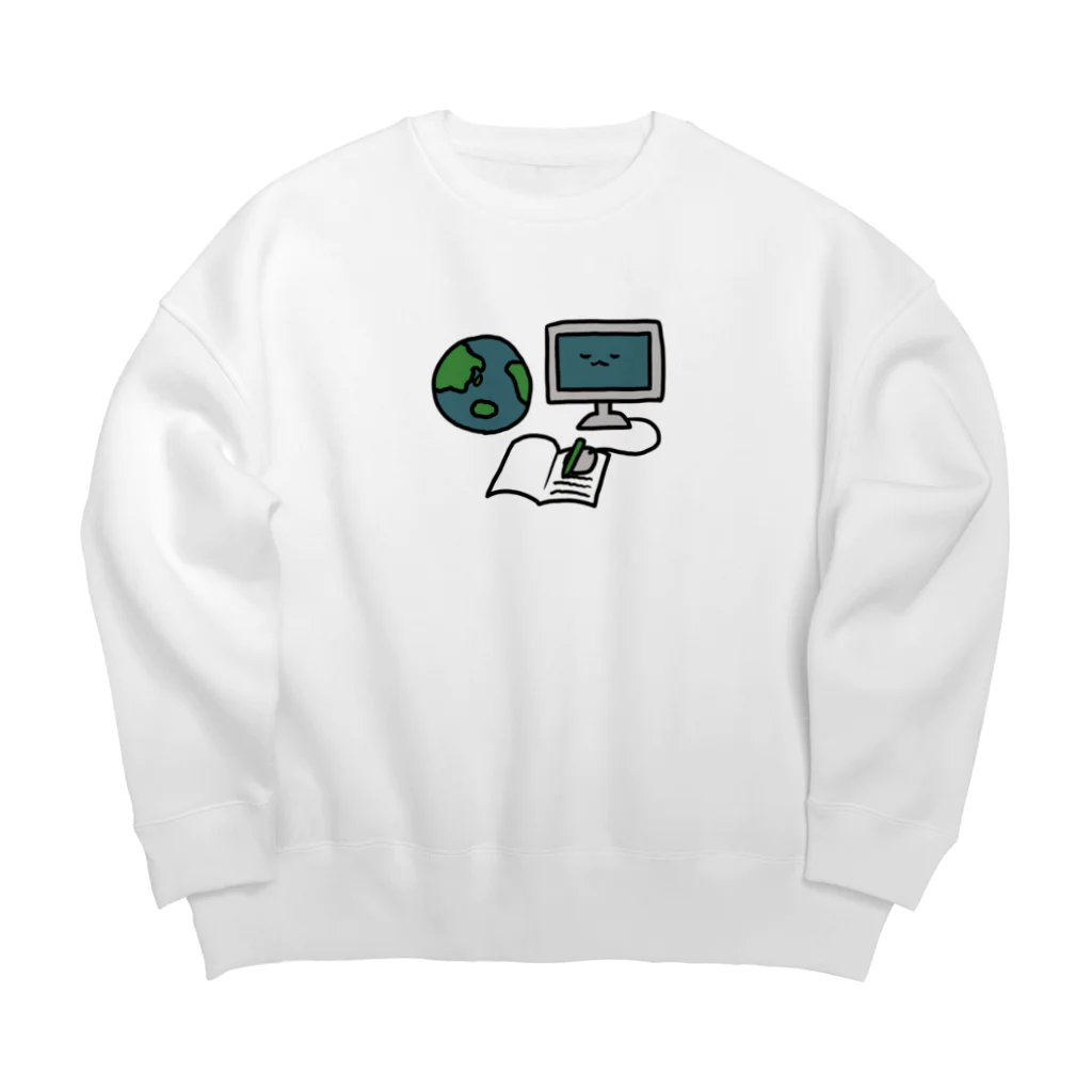 ぷにおもちSHOPの機械学習 Big Crew Neck Sweatshirt