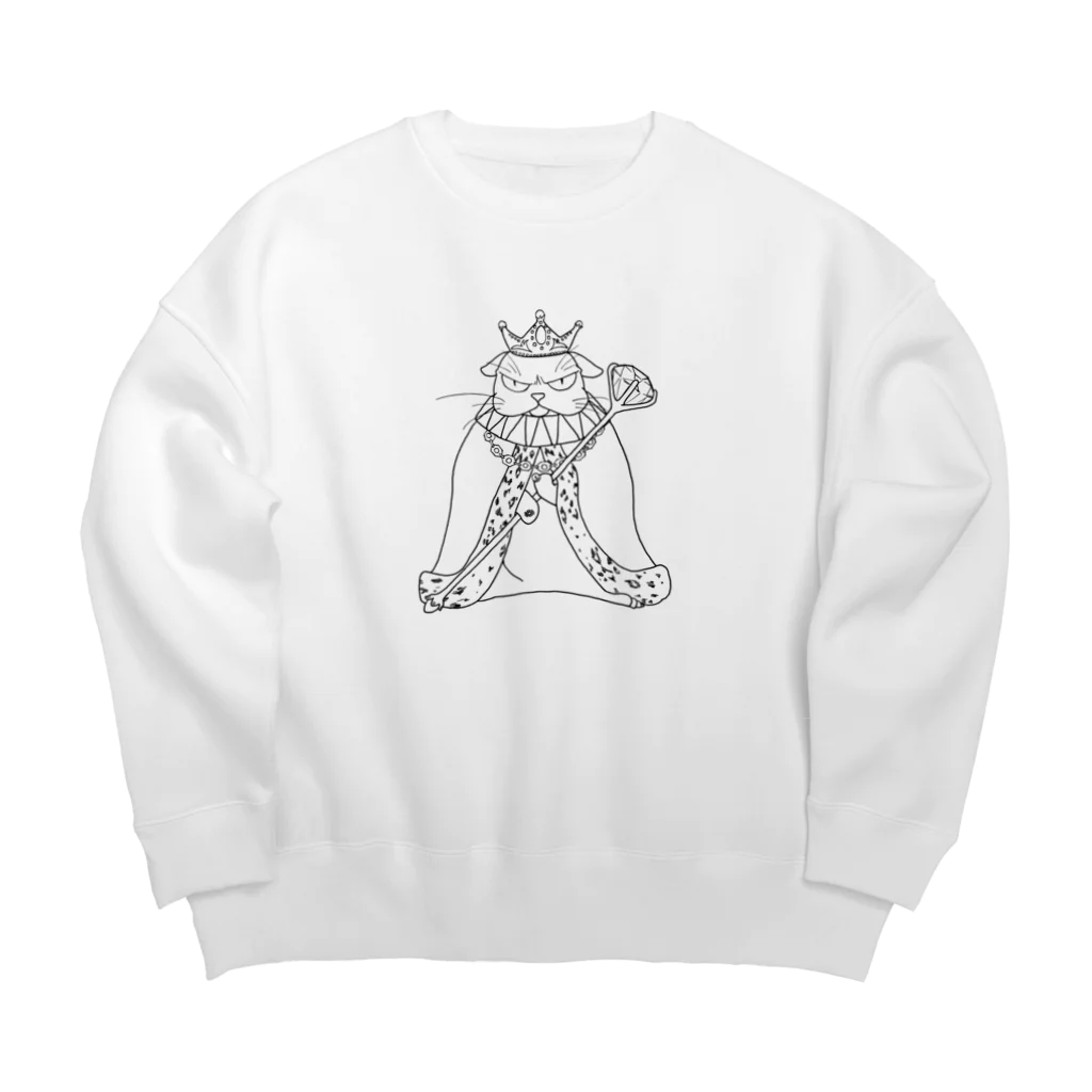 36sanのangry cat king Big Crew Neck Sweatshirt