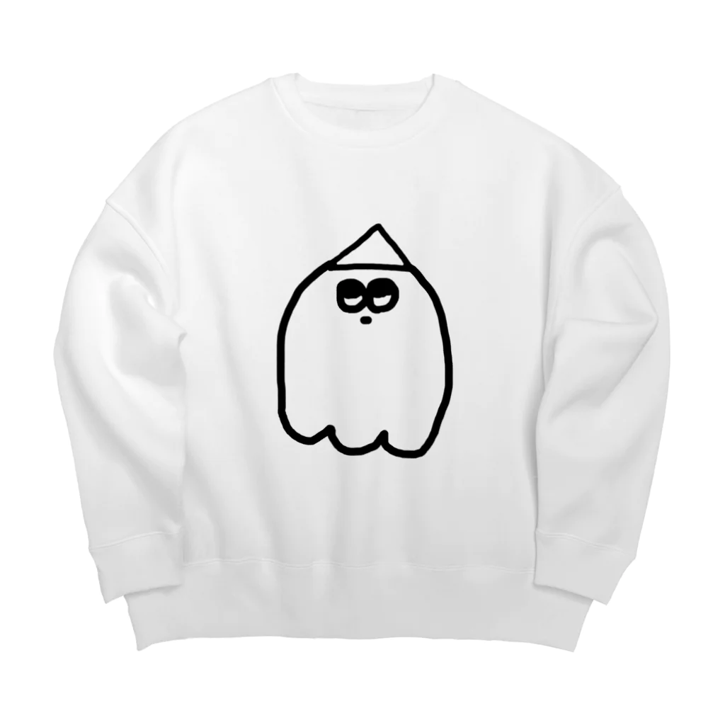 人魚のぬけがらのおばけくん Big Crew Neck Sweatshirt