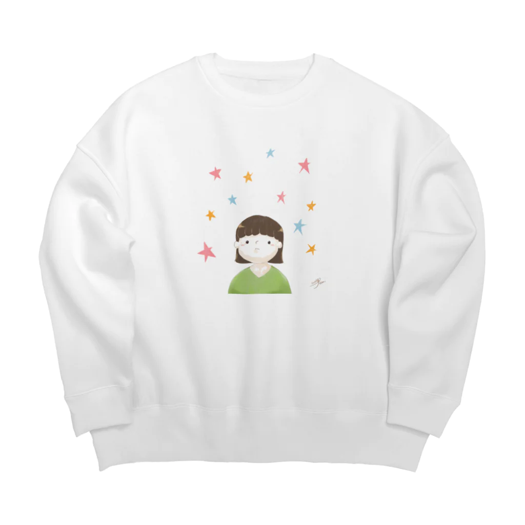 ひつじのおとのstar girl Big Crew Neck Sweatshirt