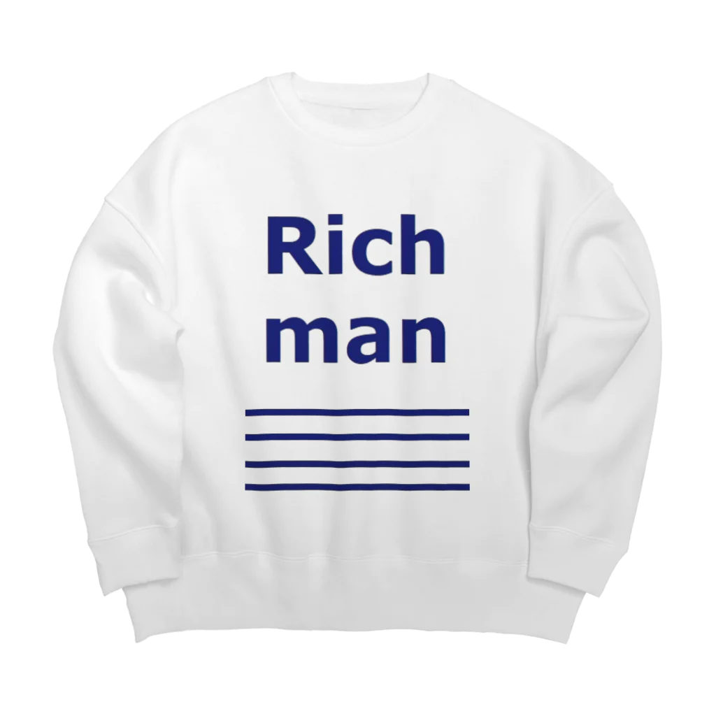 アメリカンベース の大金持ち Richman　裕福　幸福　しあわせ Big Crew Neck Sweatshirt