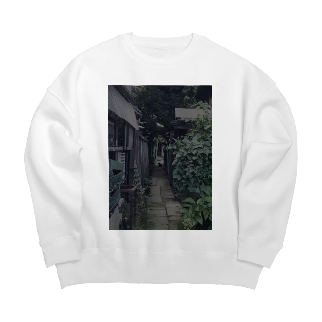 プッョシかさみとの露地と黒猫 Big Crew Neck Sweatshirt