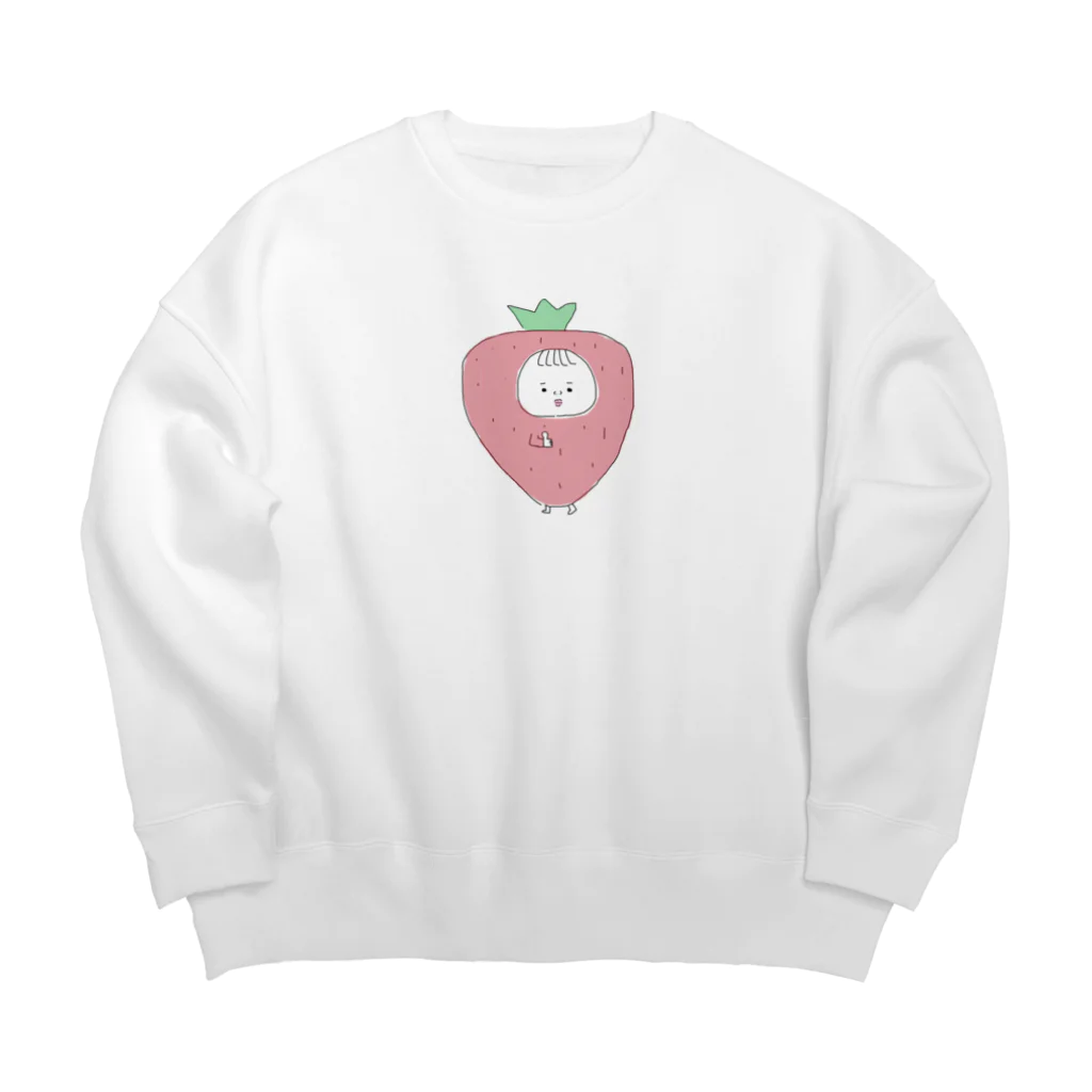 takonoraisuの🍓 い ち ご × 女 の 子 👧🏻 Big Crew Neck Sweatshirt