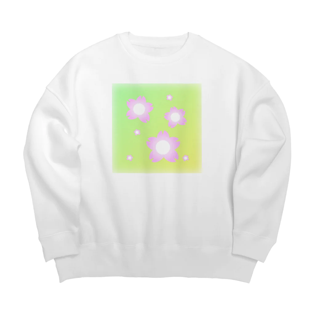 しる猫☆ミ雑貨店の桜 Big Crew Neck Sweatshirt