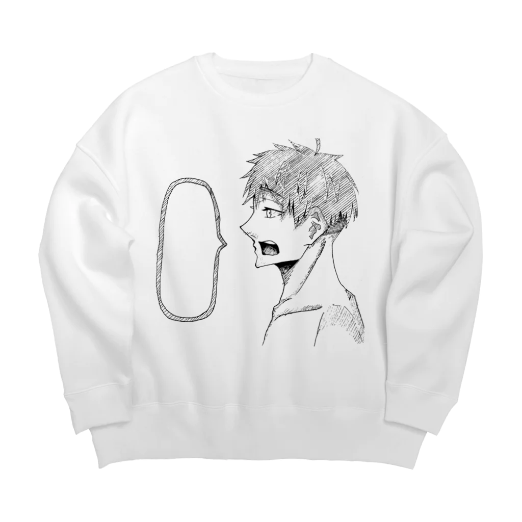 ごま油のオリキャラ Big Crew Neck Sweatshirt