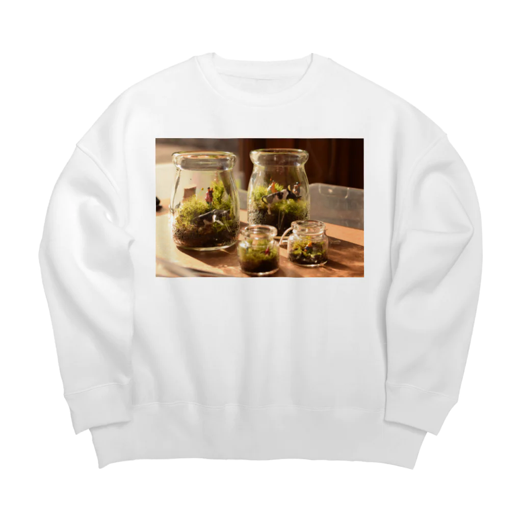 植物に会いにいくショップの苔テラリウム グッズ Big Crew Neck Sweatshirt