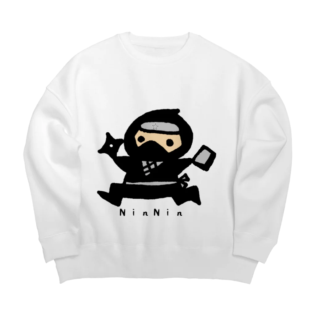 ぱんだうさぎ亭リズのこども忍者ＮｉｎＮｉｎくん Big Crew Neck Sweatshirt