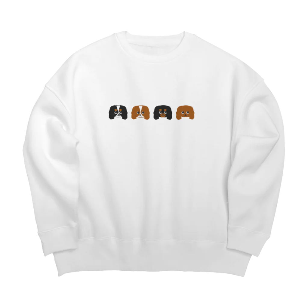 ろらのキャバリアショップのぱっちりキャバリア Big Crew Neck Sweatshirt