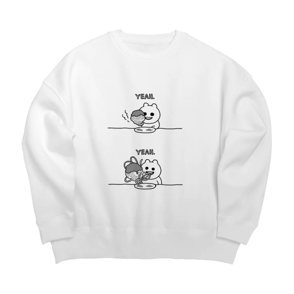 エナメルストア SUZURI店のミートソースパスタ Big Crew Neck Sweatshirt