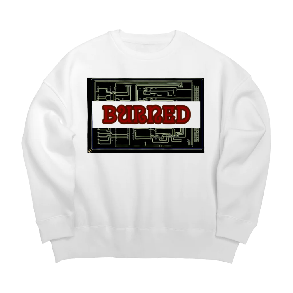 なすびのBurnedT Big Crew Neck Sweatshirt